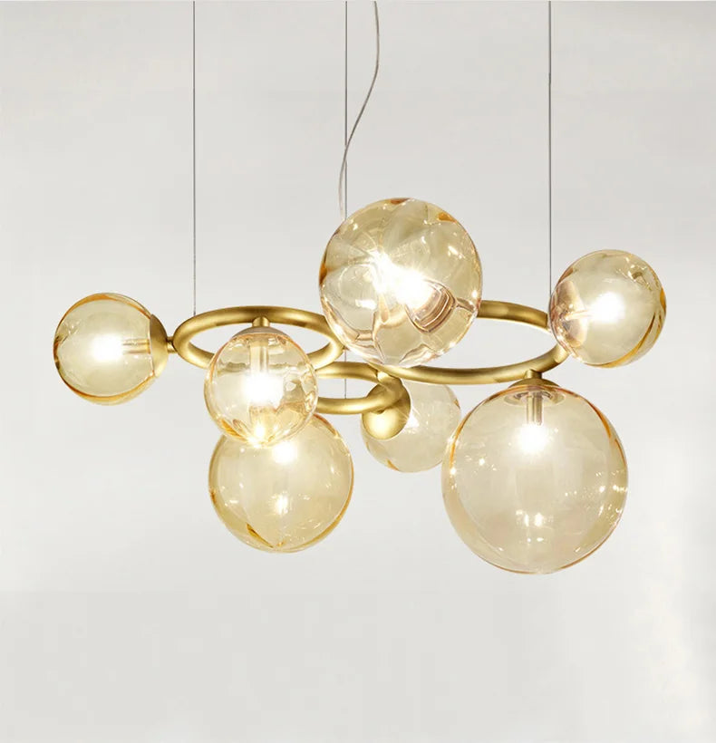 Modern Minimalism Nordic Glass Chandelier Room Decor Lights Living Dining Bedroom Luxury Pendant Lamps Indoor Lighting Fixtures