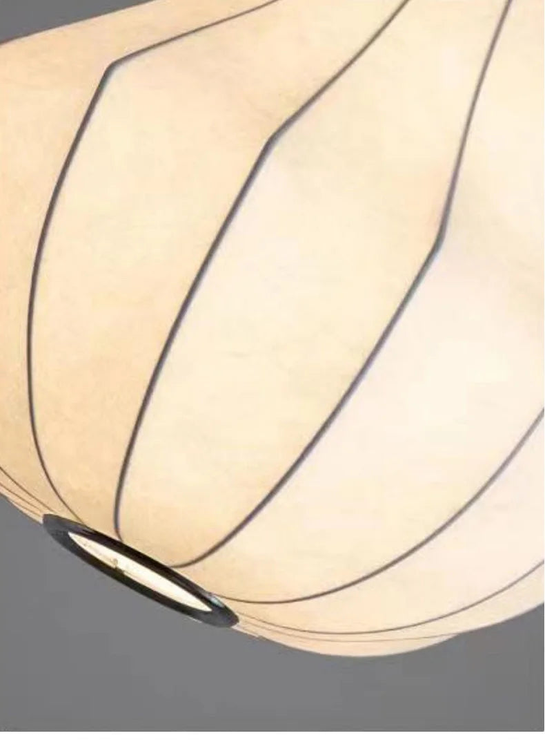 Japanese Wabi Sabi Silk Chandelier Living Dining Room Bedroom B&B Personalized Home Decor Pendant Light Indoor Lighting Fixtures