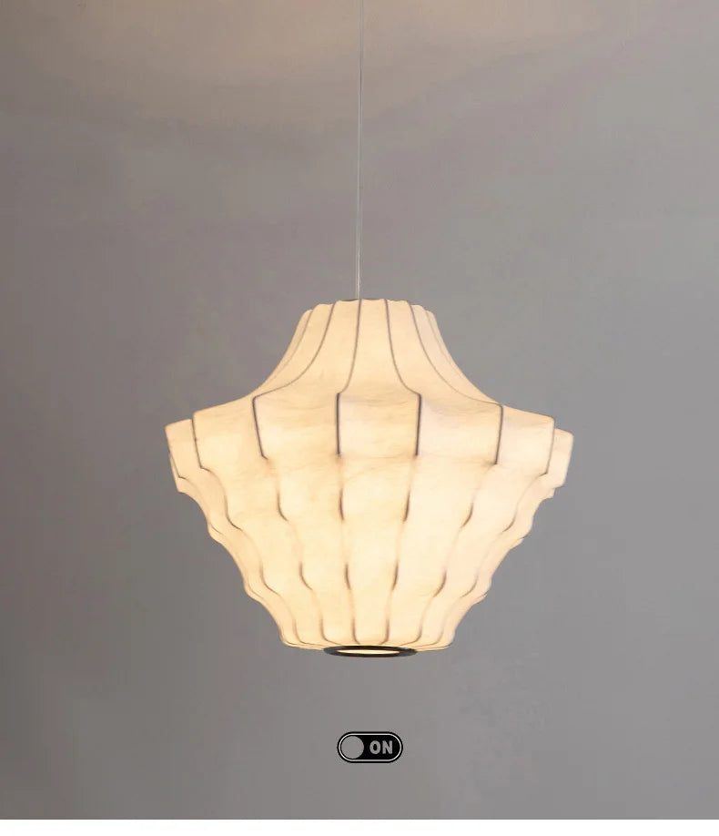 Japanese Wabi Sabi Silk Chandelier Living Dining Room Bedroom B&B Personalized Home Decor Pendant Light Indoor Lighting Fixtures