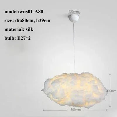 Nordic Floating Cloud Pendant Lights Living Dining Children Room Led Chandelier Lighting Bedroom B&B Club Hanging Lamp Luminaire