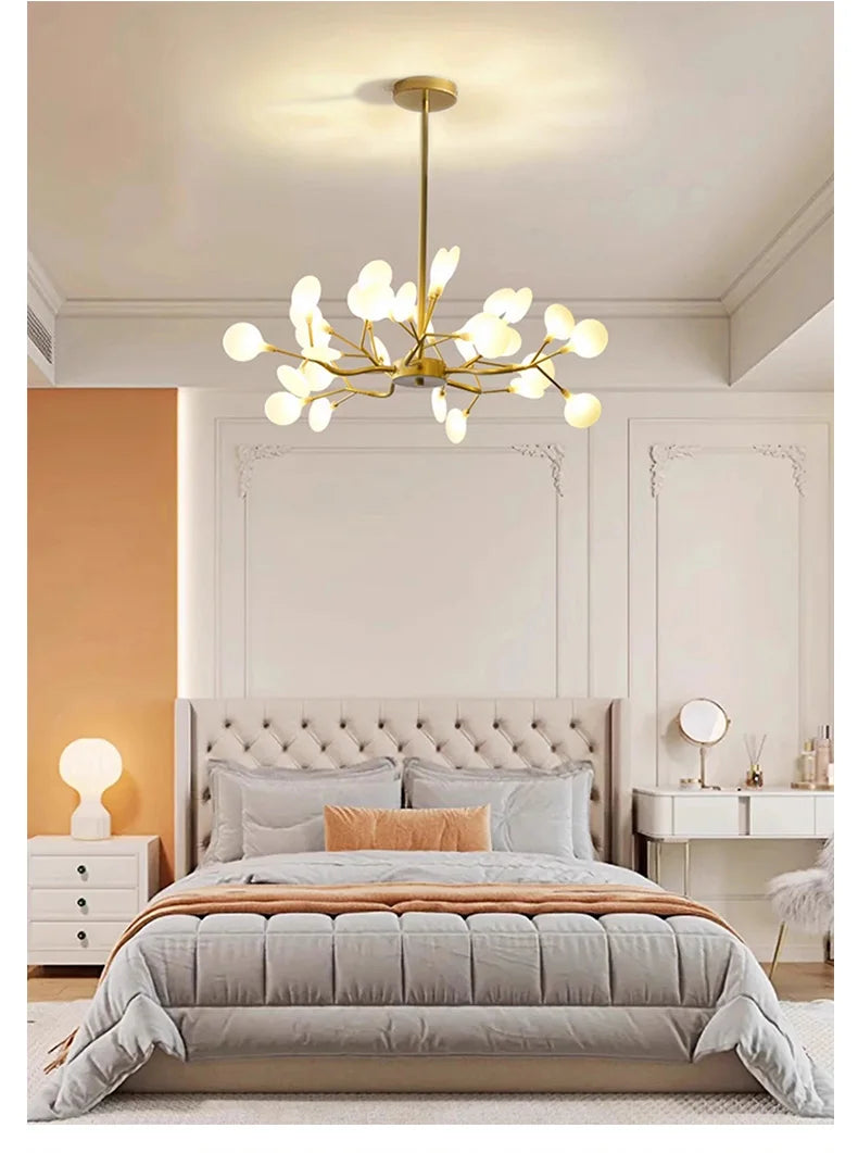 Nordic G4 Led Chandelier Lighting Modern Branch Pendant Light Living Room Gold / Black Led Luminarias Art Decor Indoor Lighting