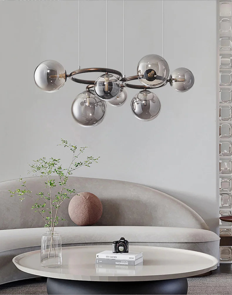 Modern Minimalism Nordic Glass Chandelier Room Decor Lights Living Dining Bedroom Luxury Pendant Lamps Indoor Lighting Fixtures