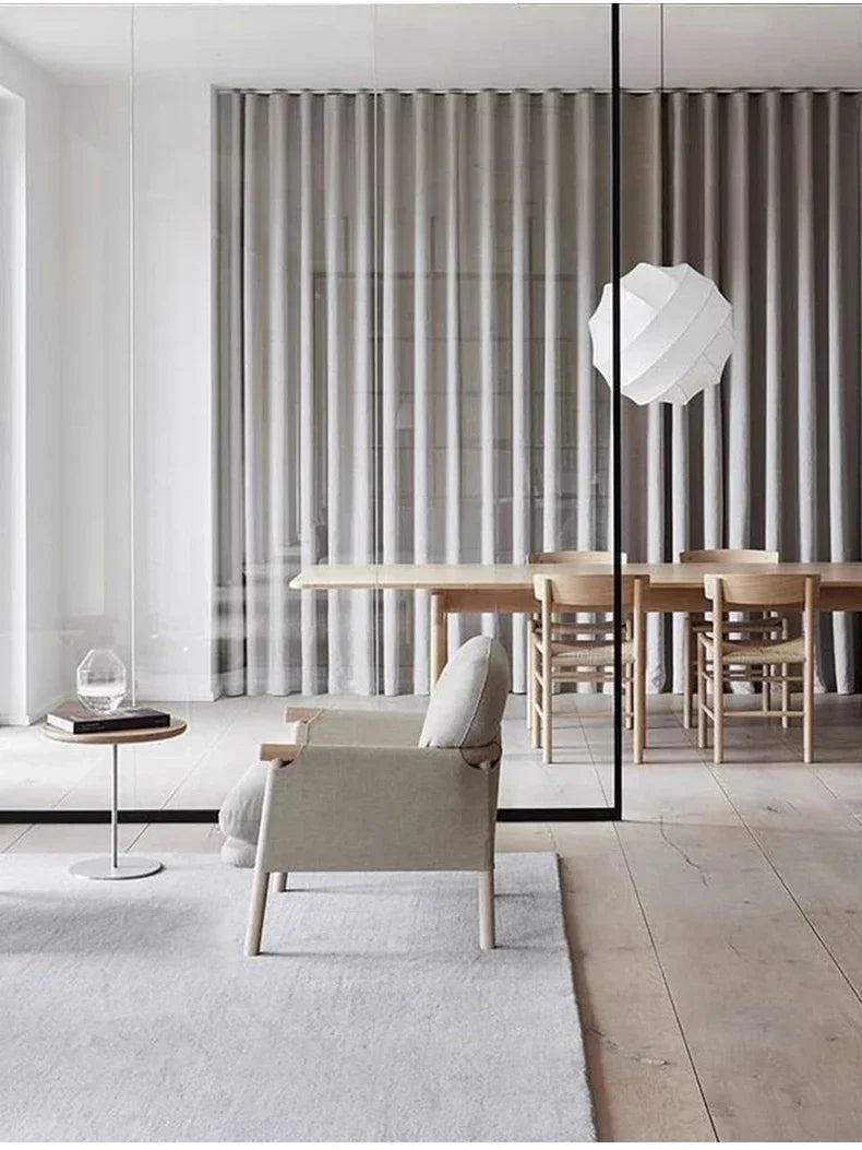 Janpanses Wabi Sabi Silk Led Pendant Lamps Living Dining Room Bedroom Chandeliers Home Decor Minimalist Hanging Lights Fixtures