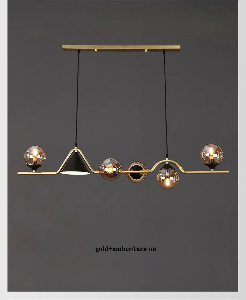 Modern Glass Ball Long Led Pendant Lights Living Dining Room Chandeliers Lighting Home Decor Bar Kitchen Hanging Lamp Luminaire