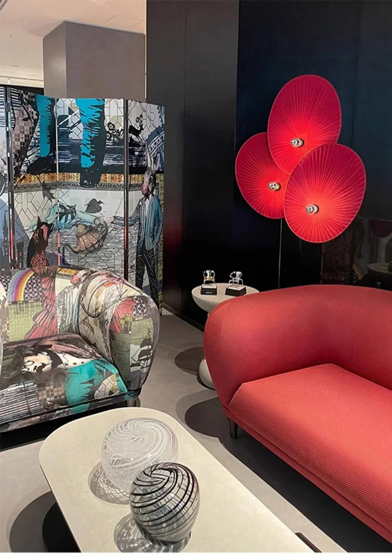 Modern Nordic Minimalism Fan Shaped Sofaside Floor Lamp Homestay Living Room Designer Lamps Bedroom Home Lighting Decor Fixtures