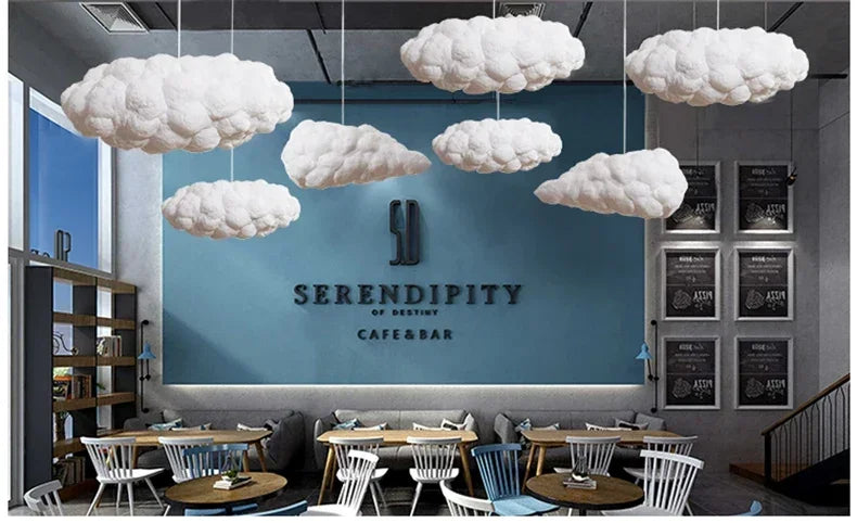 Nordic Floating Cloud Pendant Lights Living Dining Children Room Led Chandelier Lighting Bedroom B&B Club Hanging Lamp Luminaire