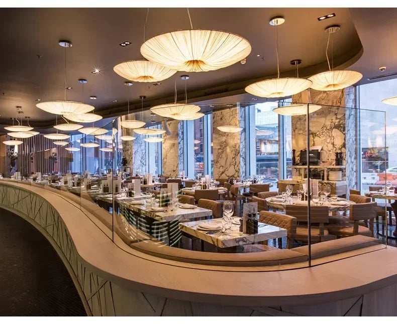 Japanese Wabi Sabi Cloth Pendant Light Bar Living Room B&B Bedroom Nordic Ceiling Chandelier Lighting Decor Lustre Hanging Lamps