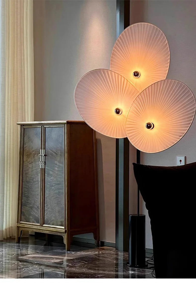 Modern Nordic Minimalism Fan Shaped Sofaside Floor Lamp Homestay Living Room Designer Lamps Bedroom Home Lighting Decor Fixtures