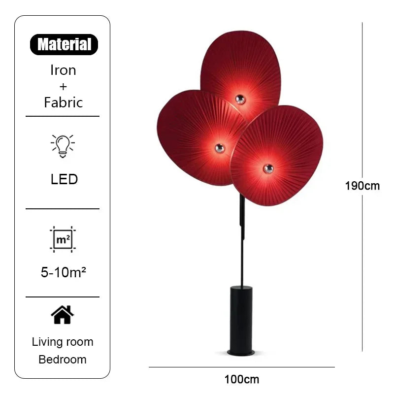 Modern Nordic Minimalism Fan Shaped Sofaside Floor Lamp Homestay Living Room Designer Lamps Bedroom Home Lighting Decor Fixtures