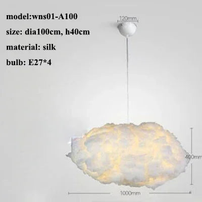 Nordic Floating Cloud Pendant Lights Living Dining Children Room Led Chandelier Lighting Bedroom B&B Club Hanging Lamp Luminaire