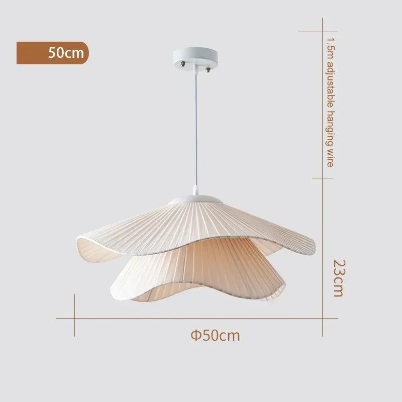 Nordic Fabric Led E27 Pendant Light Dining Living Room Bedroom Chandelier Lustre Decoration Home Ceiling Hanging Lamps Luminaire