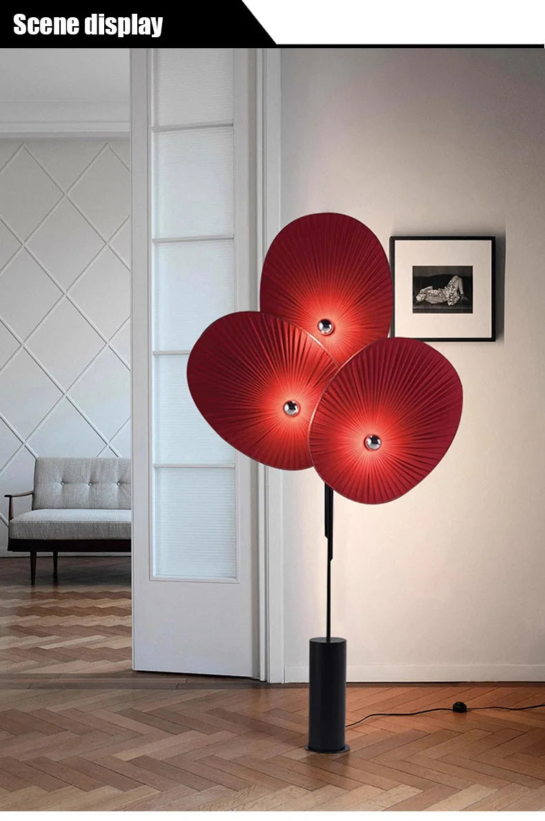 Modern Nordic Minimalism Fan Shaped Sofaside Floor Lamp Homestay Living Room Designer Lamps Bedroom Home Lighting Decor Fixtures