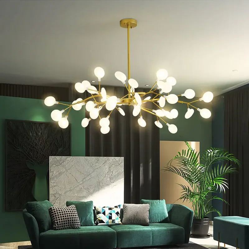 Nordic G4 Led Chandelier Lighting Modern Branch Pendant Light Living Room Gold / Black Led Luminarias Art Decor Indoor Lighting