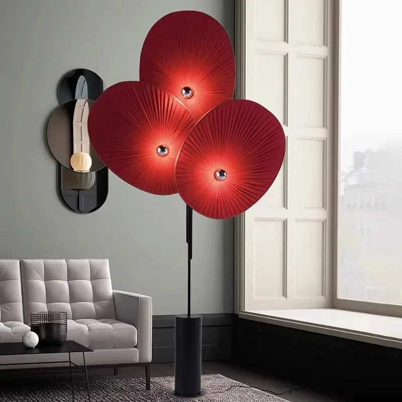 Modern Nordic Minimalism Fan Shaped Sofaside Floor Lamp Homestay Living Room Designer Lamps Bedroom Home Lighting Decor Fixtures
