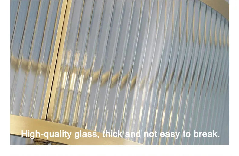 Modern Luxury Glass Chandelier Golden Copper Living Dining Bedroom Home Room Decor Ceiling Pendant Light Indoor LED Lamp Fixture