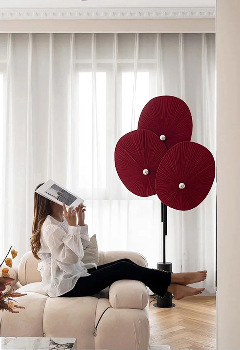 Modern Nordic Minimalism Fan Shaped Sofaside Floor Lamp Homestay Living Room Designer Lamps Bedroom Home Lighting Decor Fixtures