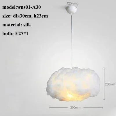 Nordic Floating Cloud Pendant Lights Living Dining Children Room Led Chandelier Lighting Bedroom B&B Club Hanging Lamp Luminaire