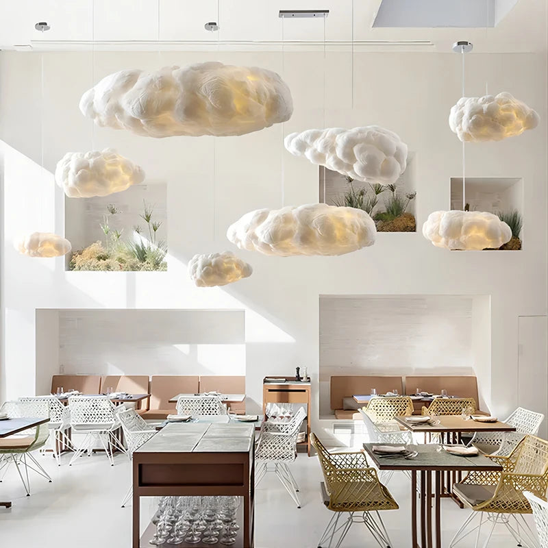 Nordic Floating Cloud Pendant Lights Living Dining Children Room Led Chandelier Lighting Bedroom B&B Club Hanging Lamp Luminaire