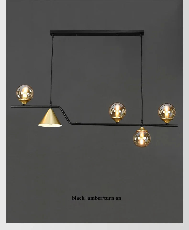 Modern Glass Ball Long Led Pendant Lights Living Dining Room Chandeliers Lighting Home Decor Bar Kitchen Hanging Lamp Luminaire