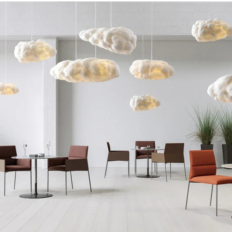 Nordic Floating Cloud Pendant Lights Living Dining Children Room Led Chandelier Lighting Bedroom B&B Club Hanging Lamp Luminaire