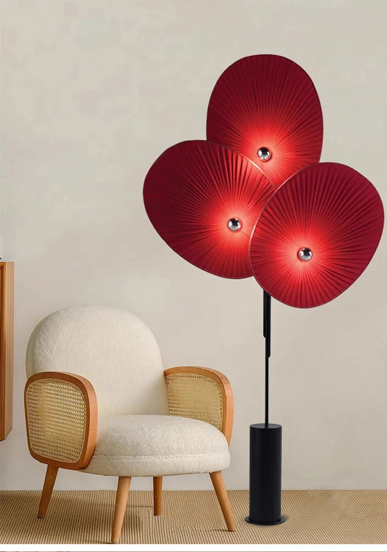 Modern Nordic Minimalism Fan Shaped Sofaside Floor Lamp Homestay Living Room Designer Lamps Bedroom Home Lighting Decor Fixtures