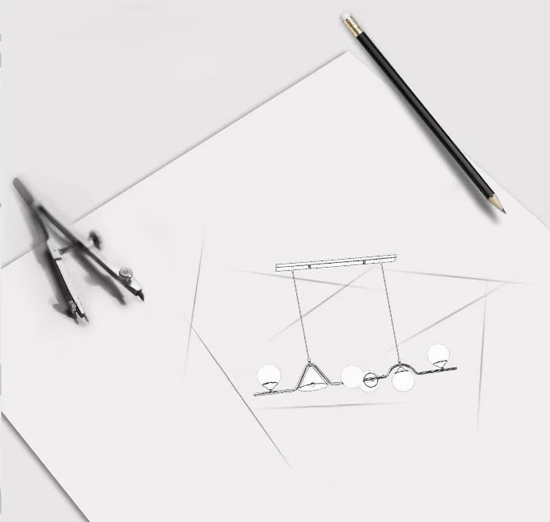 Modern Glass Ball Long Led Pendant Lights Living Dining Room Chandeliers Lighting Home Decor Bar Kitchen Hanging Lamp Luminaire