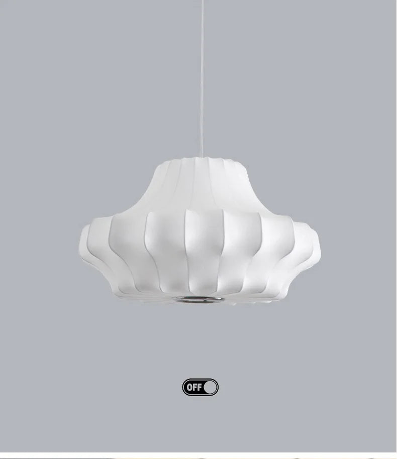 Japanese Wabi Sabi Silk Chandelier Living Dining Room Bedroom B&B Personalized Home Decor Pendant Light Indoor Lighting Fixtures