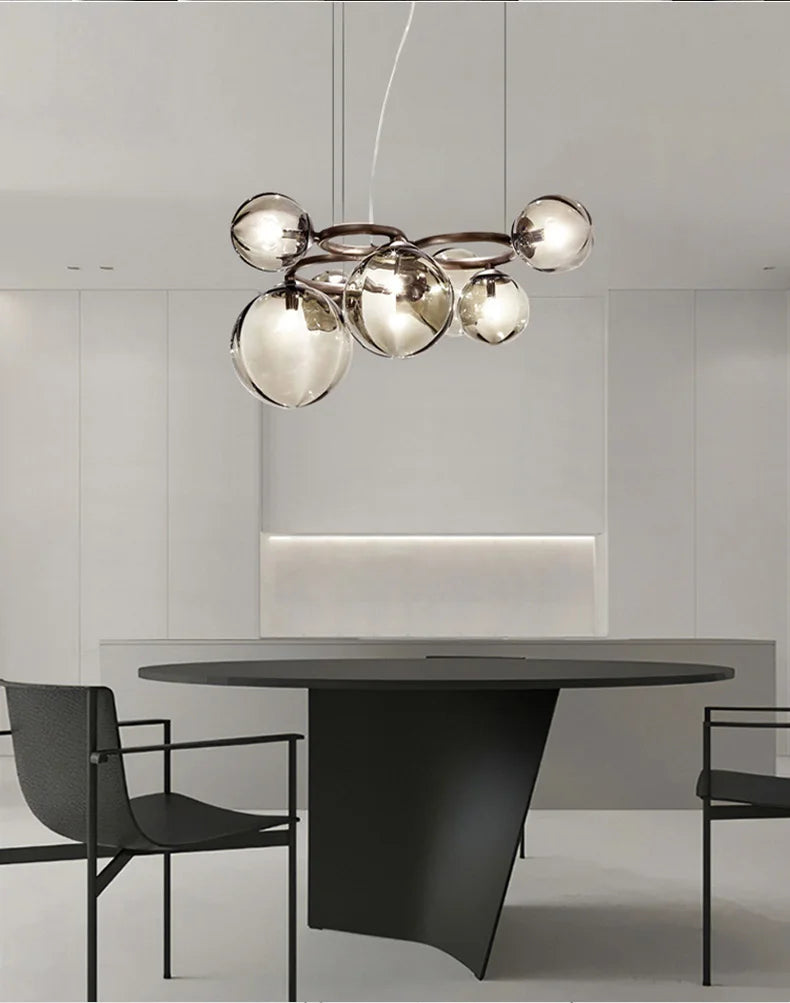 Modern Minimalism Nordic Glass Chandelier Room Decor Lights Living Dining Bedroom Luxury Pendant Lamps Indoor Lighting Fixtures