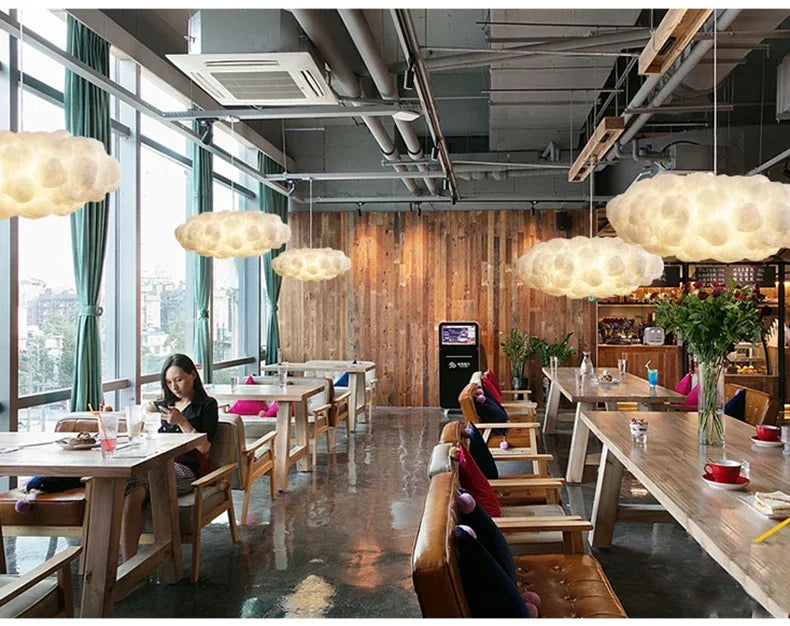 Nordic Floating Cloud Pendant Lights Living Dining Children Room Led Chandelier Lighting Bedroom B&B Club Hanging Lamp Luminaire