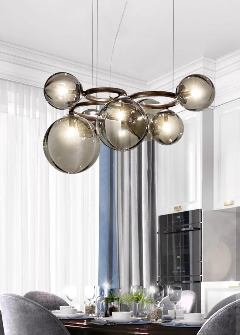 Modern Minimalism Nordic Glass Chandelier Room Decor Lights Living Dining Bedroom Luxury Pendant Lamps Indoor Lighting Fixtures