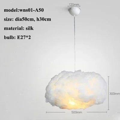 Nordic Floating Cloud Pendant Lights Living Dining Children Room Led Chandelier Lighting Bedroom B&B Club Hanging Lamp Luminaire