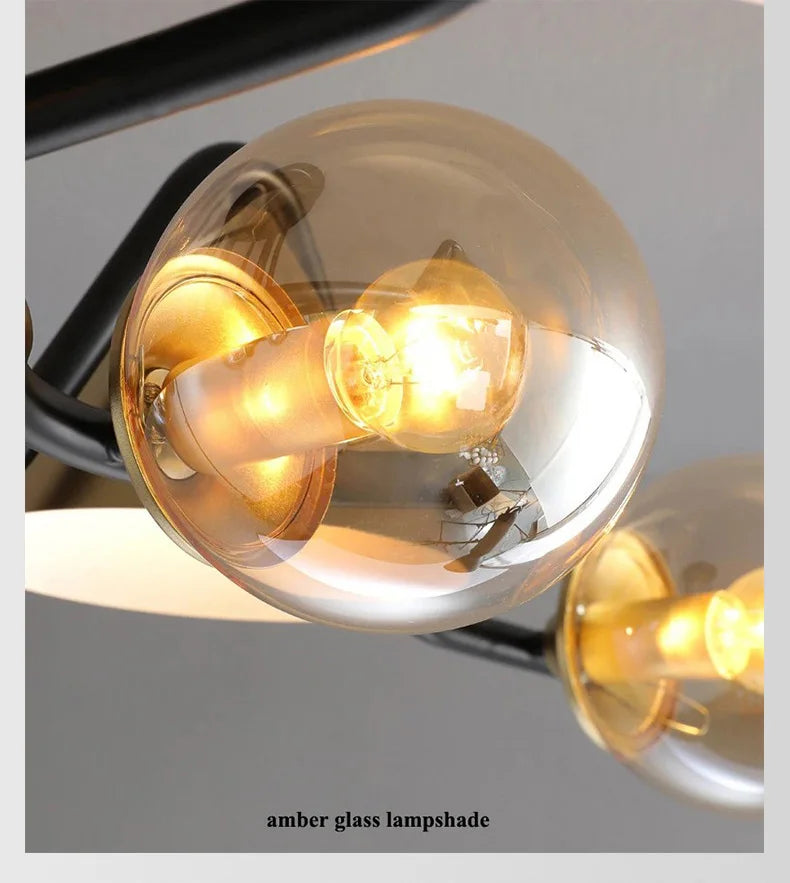 Modern Glass Ball Long Led Pendant Lights Living Dining Room Chandeliers Lighting Home Decor Bar Kitchen Hanging Lamp Luminaire