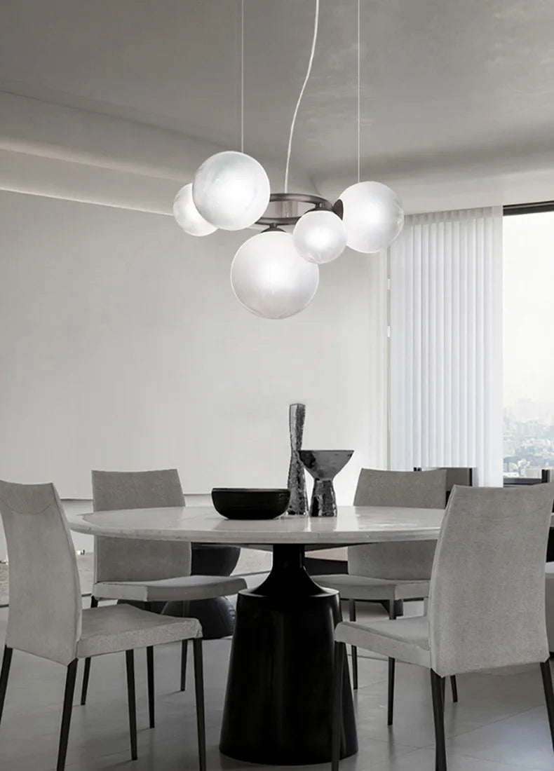 Modern Minimalism Nordic Glass Chandelier Room Decor Lights Living Dining Bedroom Luxury Pendant Lamps Indoor Lighting Fixtures