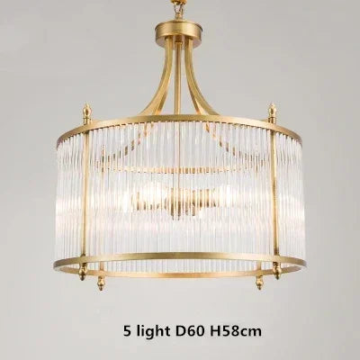 Modern Luxury Glass Chandelier Golden Copper Living Dining Bedroom Home Room Decor Ceiling Pendant Light Indoor LED Lamp Fixture