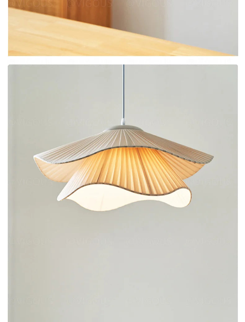 Nordic Fabric Led E27 Pendant Light Dining Living Room Bedroom Chandelier Lustre Decoration Home Ceiling Hanging Lamps Luminaire