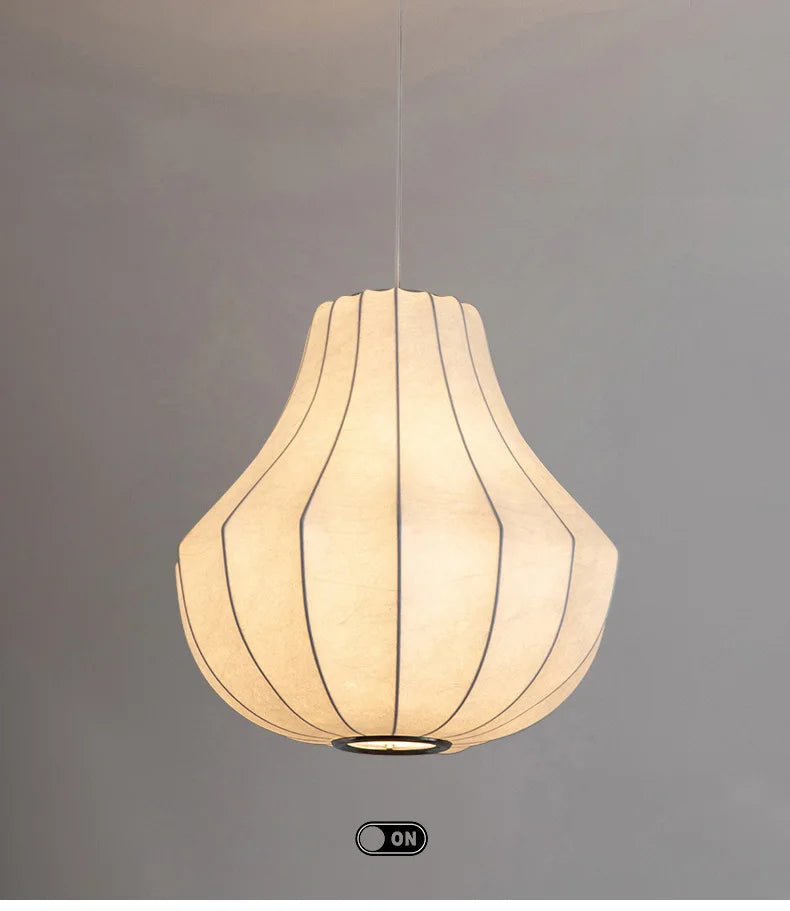 Japanese Wabi Sabi Silk Chandelier Living Dining Room Bedroom B&B Personalized Home Decor Pendant Light Indoor Lighting Fixtures