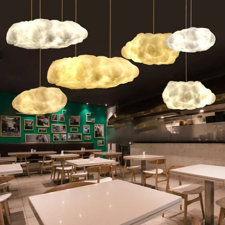 Nordic Floating Cloud Pendant Lights Living Dining Children Room Led Chandelier Lighting Bedroom B&B Club Hanging Lamp Luminaire