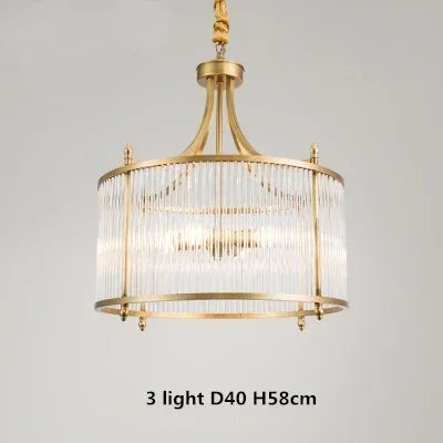 Modern Luxury Glass Chandelier Golden Copper Living Dining Bedroom Home Room Decor Ceiling Pendant Light Indoor LED Lamp Fixture