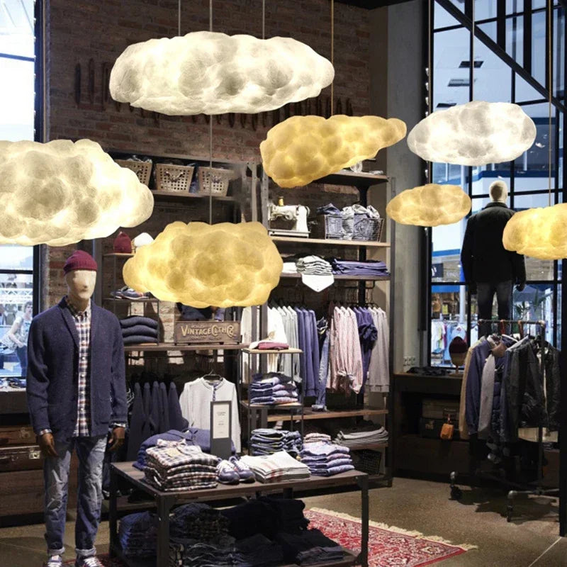 Nordic Floating Cloud Pendant Lights Living Dining Children Room Led Chandelier Lighting Bedroom B&B Club Hanging Lamp Luminaire