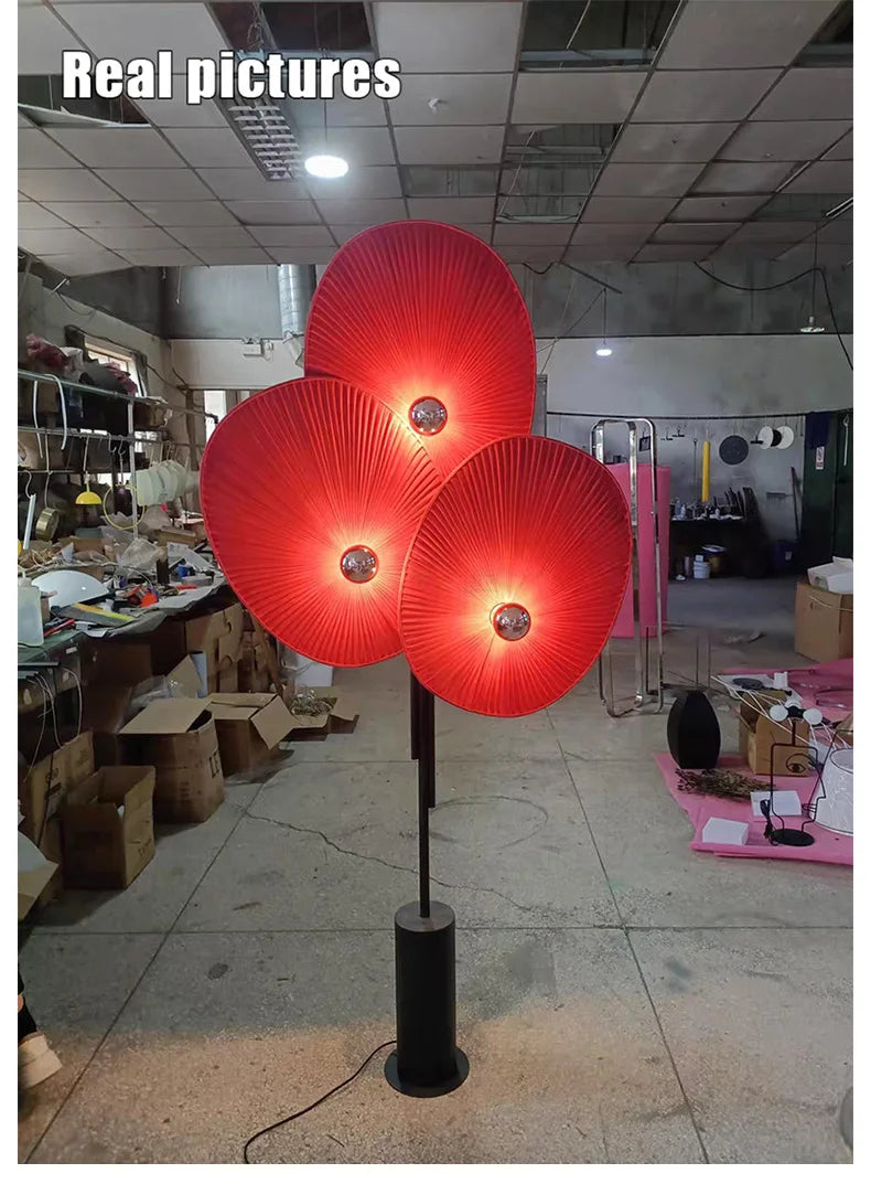 Modern Nordic Minimalism Fan Shaped Sofaside Floor Lamp Homestay Living Room Designer Lamps Bedroom Home Lighting Decor Fixtures