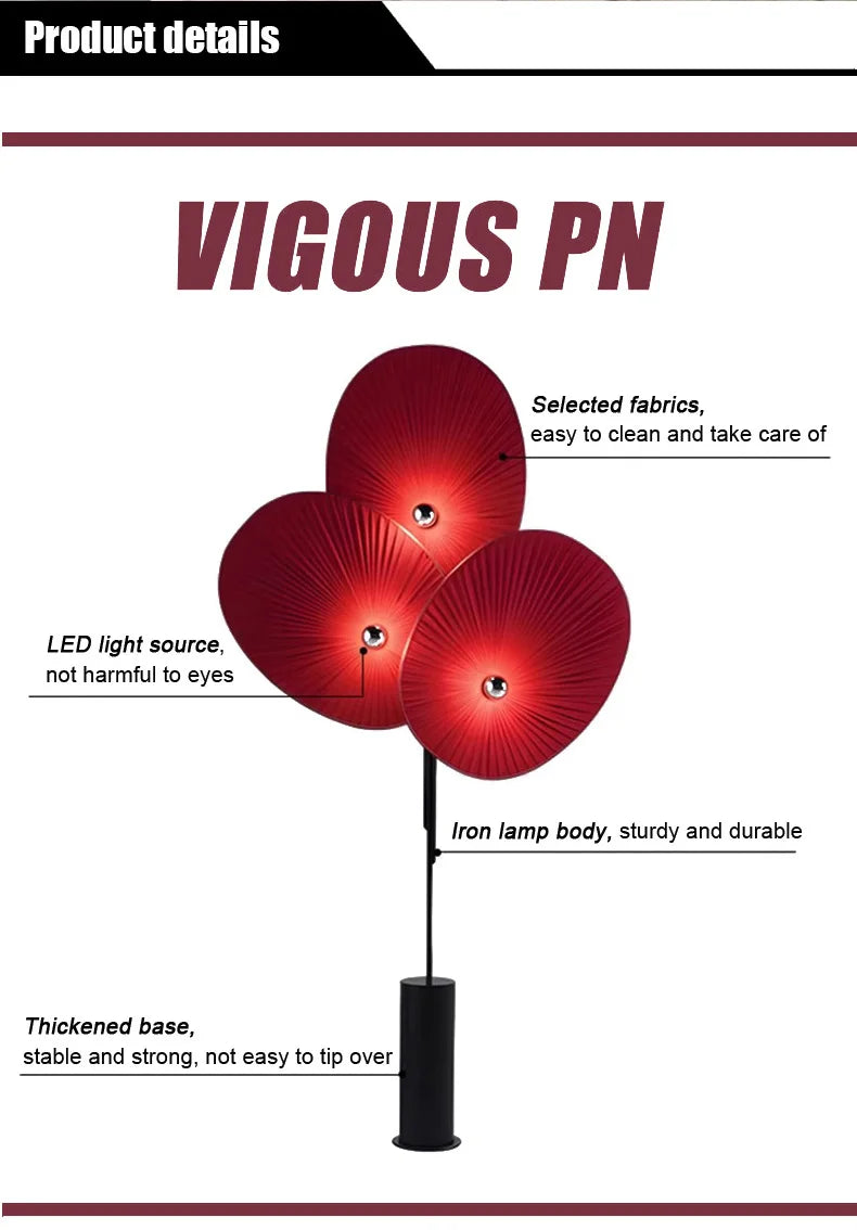 Modern Nordic Minimalism Fan Shaped Sofaside Floor Lamp Homestay Living Room Designer Lamps Bedroom Home Lighting Decor Fixtures