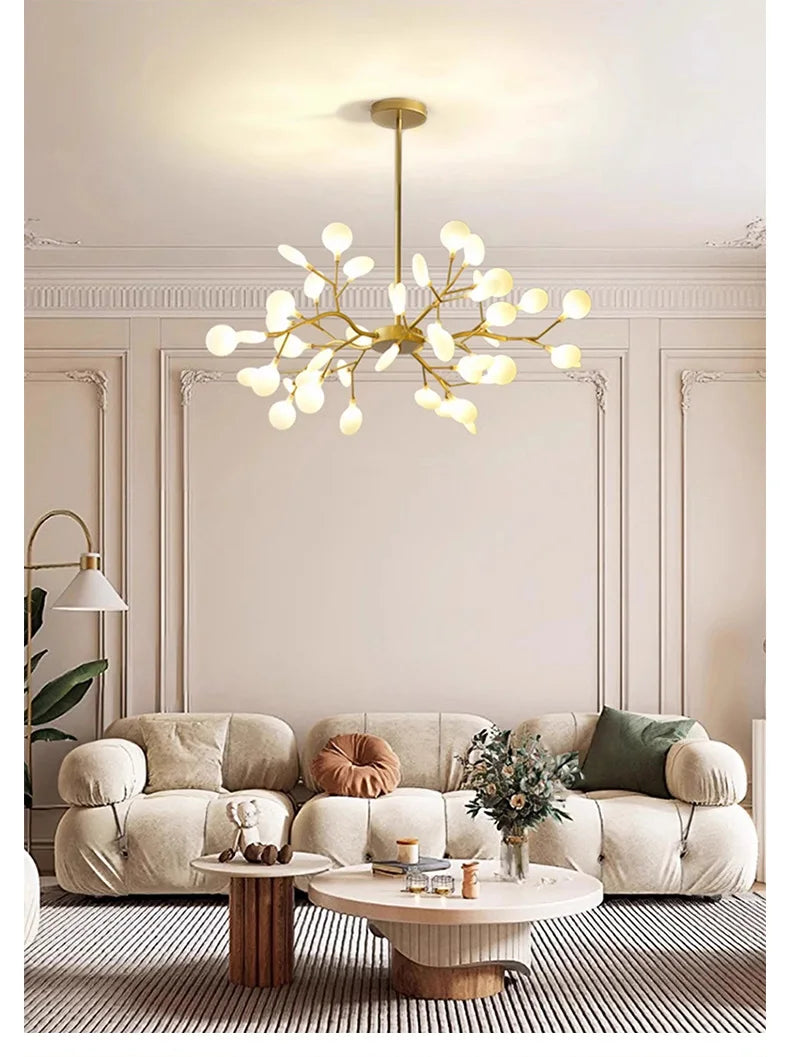Nordic G4 Led Chandelier Lighting Modern Branch Pendant Light Living Room Gold / Black Led Luminarias Art Decor Indoor Lighting