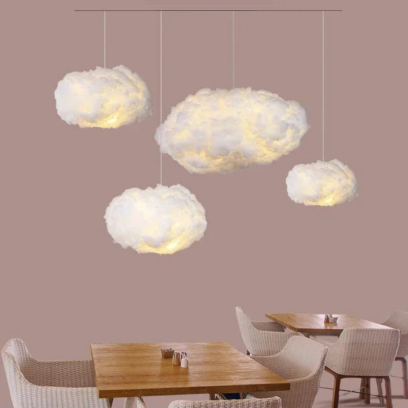 Nordic Floating Cloud Pendant Lights Living Dining Children Room Led Chandelier Lighting Bedroom B&B Club Hanging Lamp Luminaire