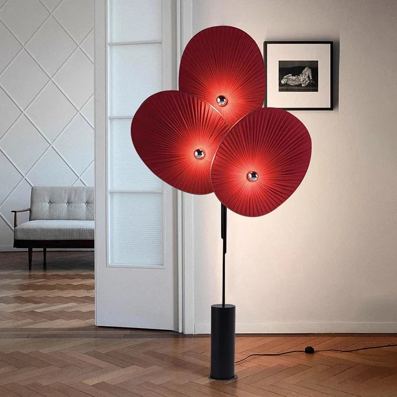 Modern Nordic Minimalism Fan Shaped Sofaside Floor Lamp Homestay Living Room Designer Lamps Bedroom Home Lighting Decor Fixtures
