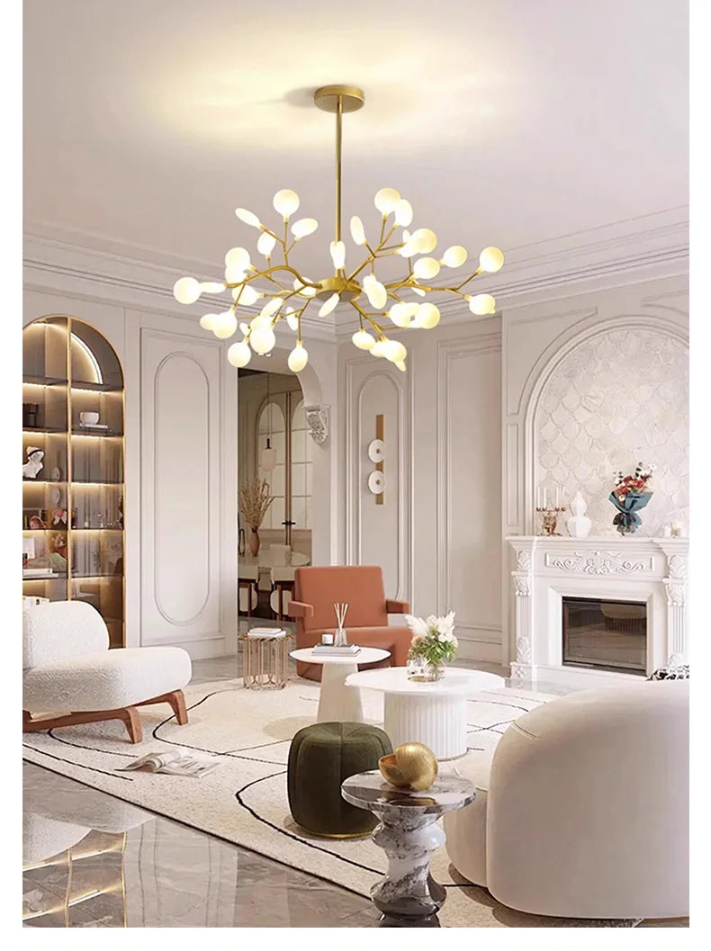 Nordic G4 Led Chandelier Lighting Modern Branch Pendant Light Living Room Gold / Black Led Luminarias Art Decor Indoor Lighting