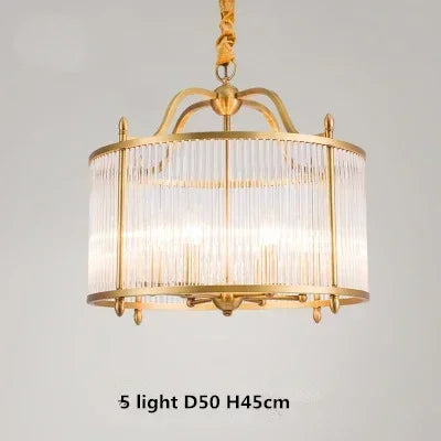 Modern Luxury Glass Chandelier Golden Copper Living Dining Bedroom Home Room Decor Ceiling Pendant Light Indoor LED Lamp Fixture