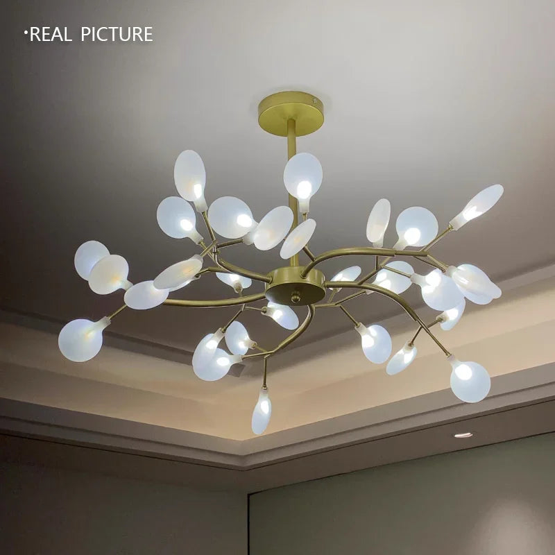 Nordic G4 Led Chandelier Lighting Modern Branch Pendant Light Living Room Gold / Black Led Luminarias Art Decor Indoor Lighting