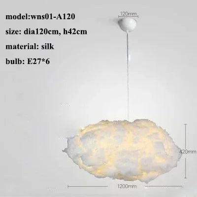 Nordic Floating Cloud Pendant Lights Living Dining Children Room Led Chandelier Lighting Bedroom B&B Club Hanging Lamp Luminaire