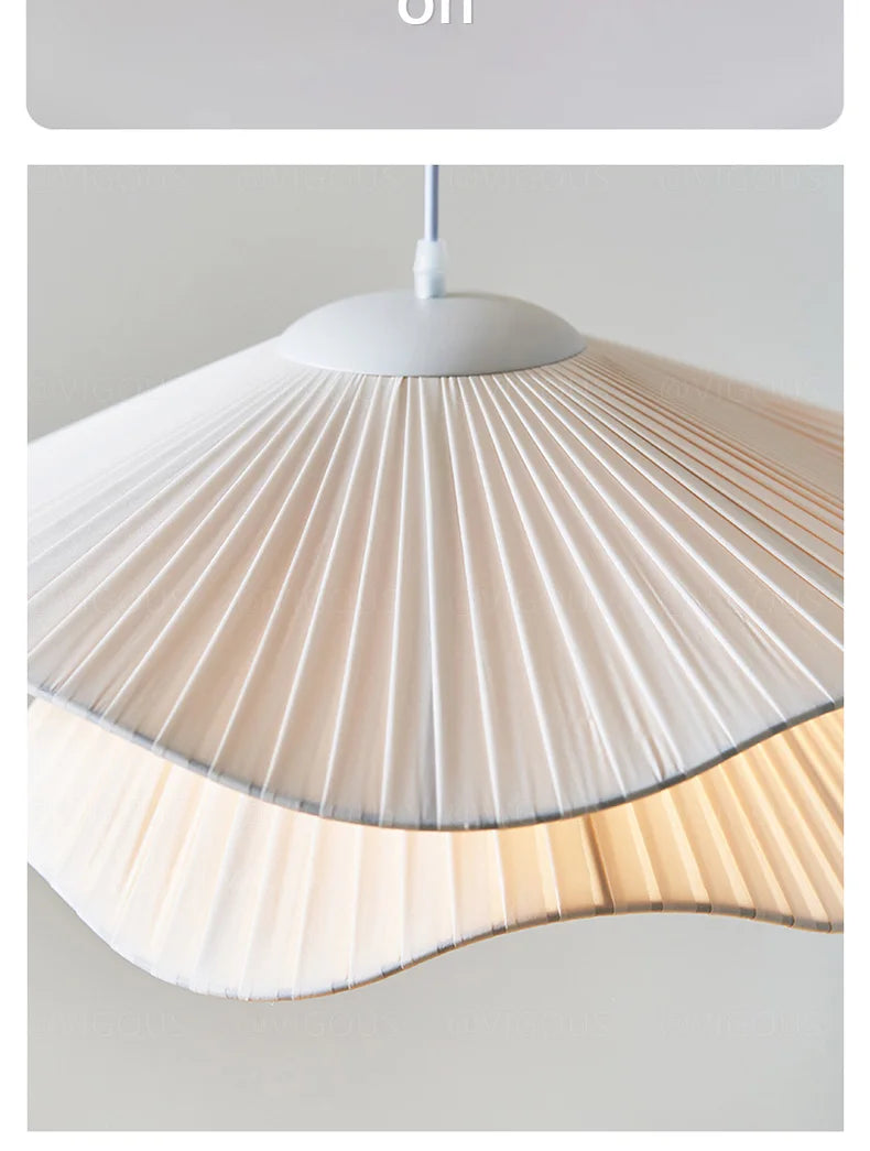 Nordic Fabric Led E27 Pendant Light Dining Living Room Bedroom Chandelier Lustre Decoration Home Ceiling Hanging Lamps Luminaire