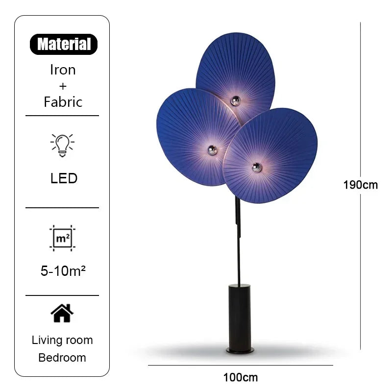Modern Nordic Minimalism Fan Shaped Sofaside Floor Lamp Homestay Living Room Designer Lamps Bedroom Home Lighting Decor Fixtures